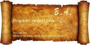 Bogdán Angelika névjegykártya