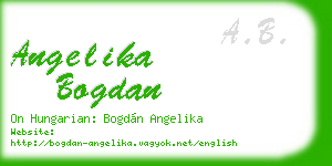 angelika bogdan business card