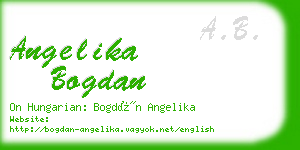 angelika bogdan business card